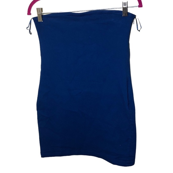 Zara Denim Strapless Stretch Mini Tube Dress size M - Picture 2 of 7